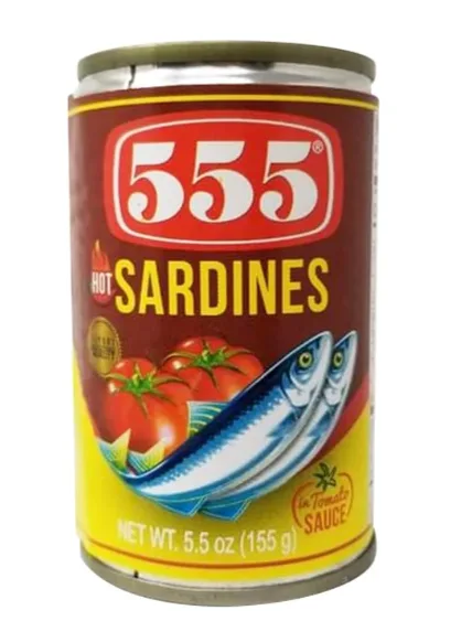 555 - SARDINES IN TOMATO SAUCE (HOT) 100/5.5oz
