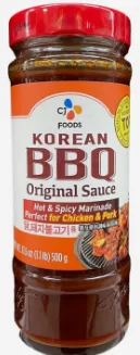 CJ K-BBQ SAUCE HOT&SPICY 12/18OZ
