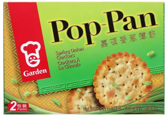 GARDEN - POP-PAN SPRING ONION CRACKERS 12/8oz