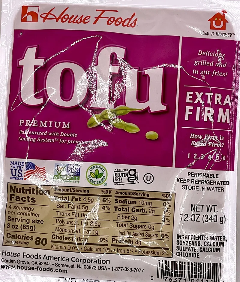 HOUSE TOFU EXTRA FIRM 12/12oz