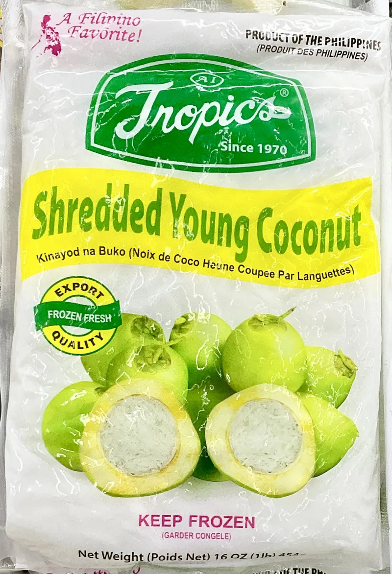 TROPICS - FROZEN SHREDDED YOUNG COCONUT 40/16oz