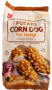 WANG POTATO&FISH CORN DOG 4pck